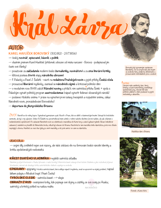 Král Lávra - Karel Havlíček Borovský