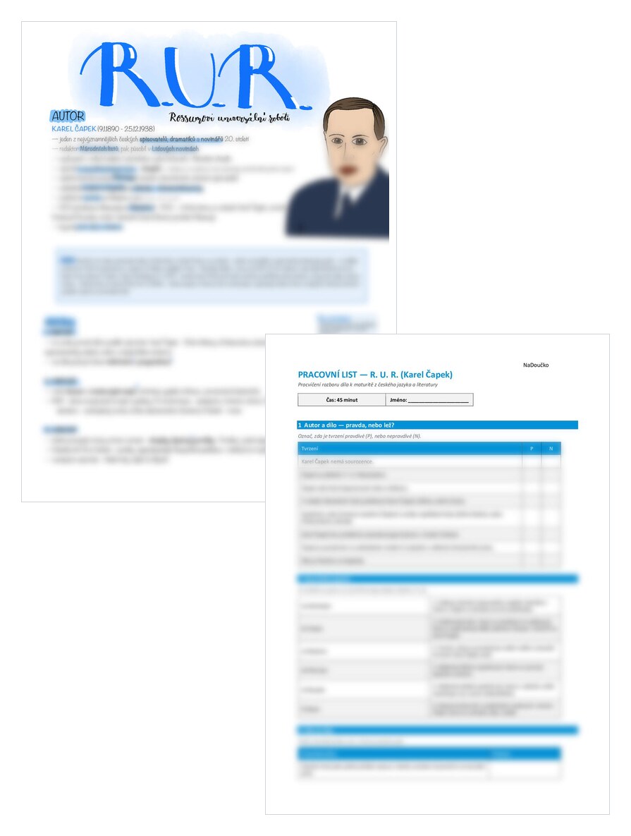 R.U.R. - Karel Čapek + pracovní list