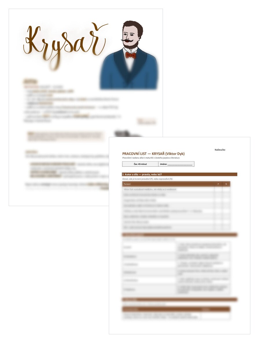 Krysař - Viktor Dyk + pracovní list